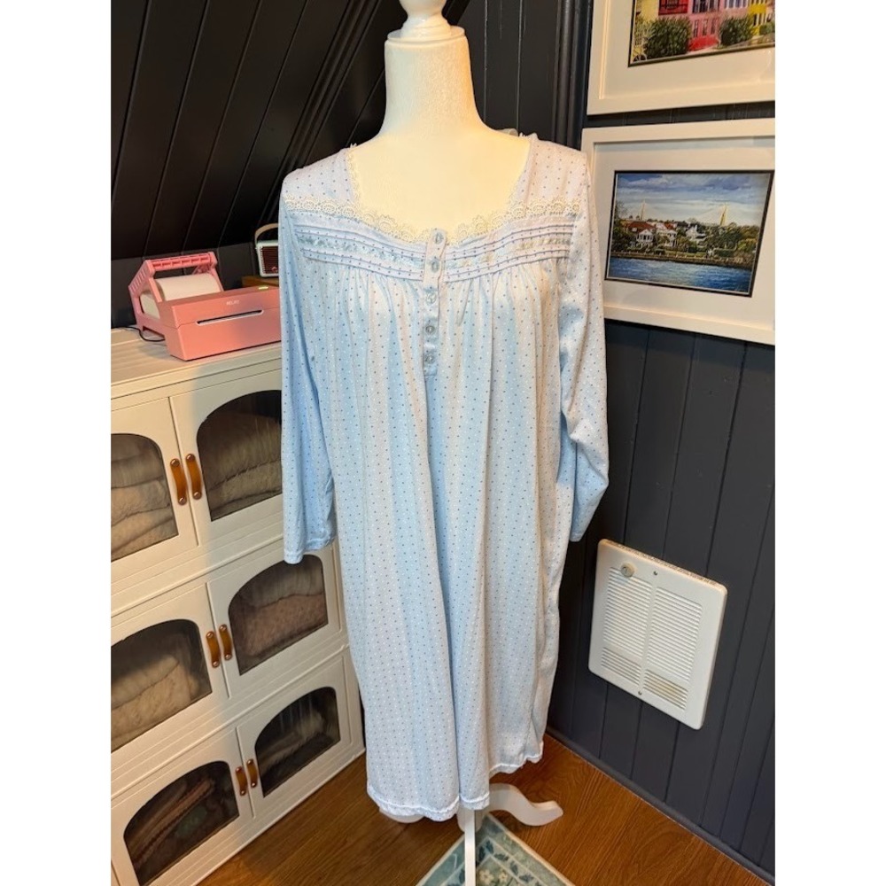 Women's Cozy Cotton Blend Nightgown by Pink Label - Size XXL
